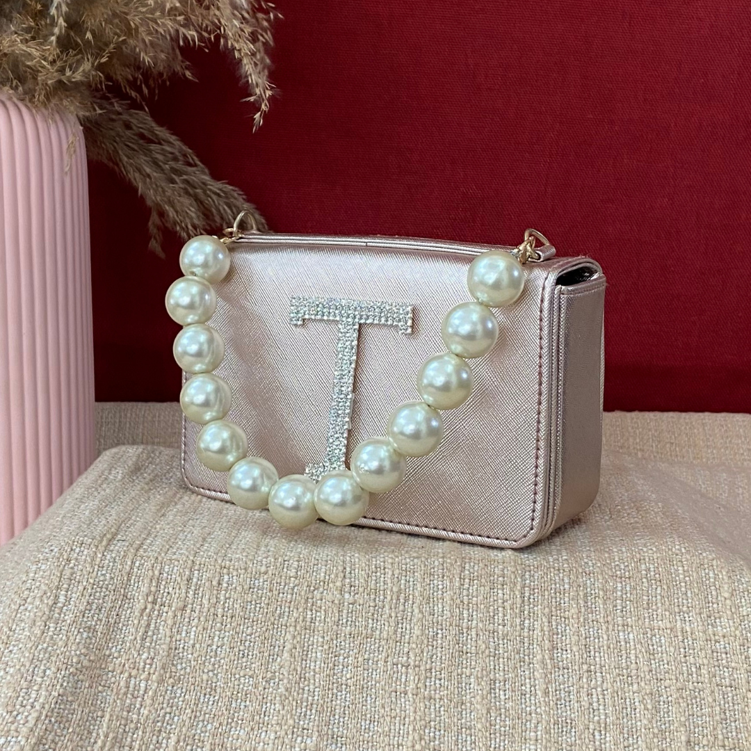 Rose Gold Box Style Waist Bag Phone Size.