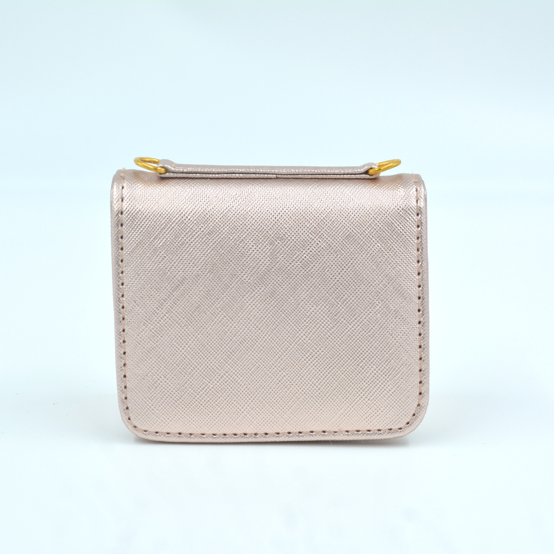 Rosegold Textured Monogram Bag
