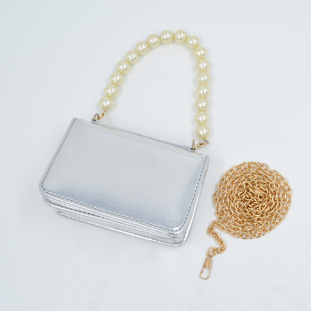 Silver Monogram Bag