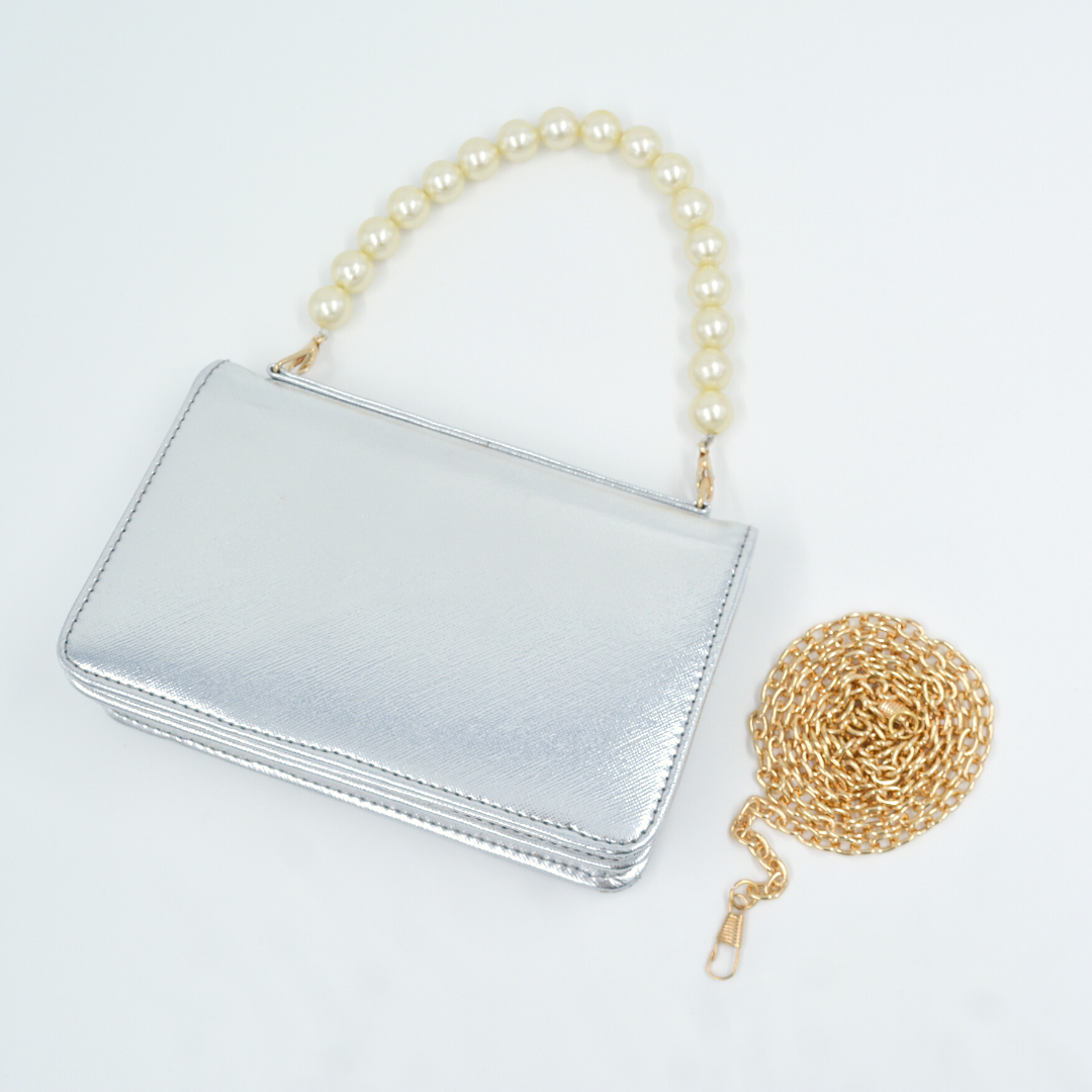 Silver Monogram Bag