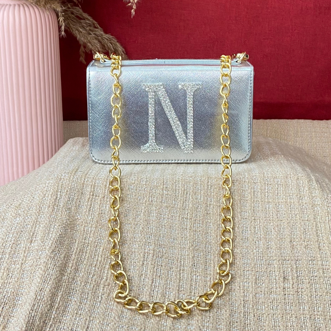 Silver Box Style Waist Bag Phone Size