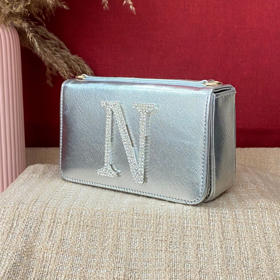 Silver Box Style Waist Bag Phone Size