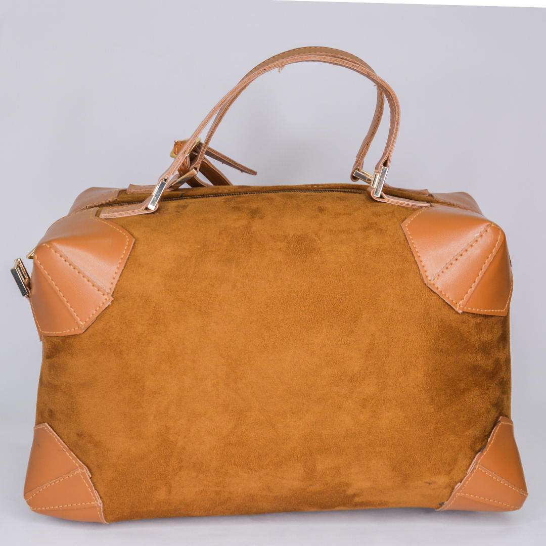 Tan Swede Boxy Bag