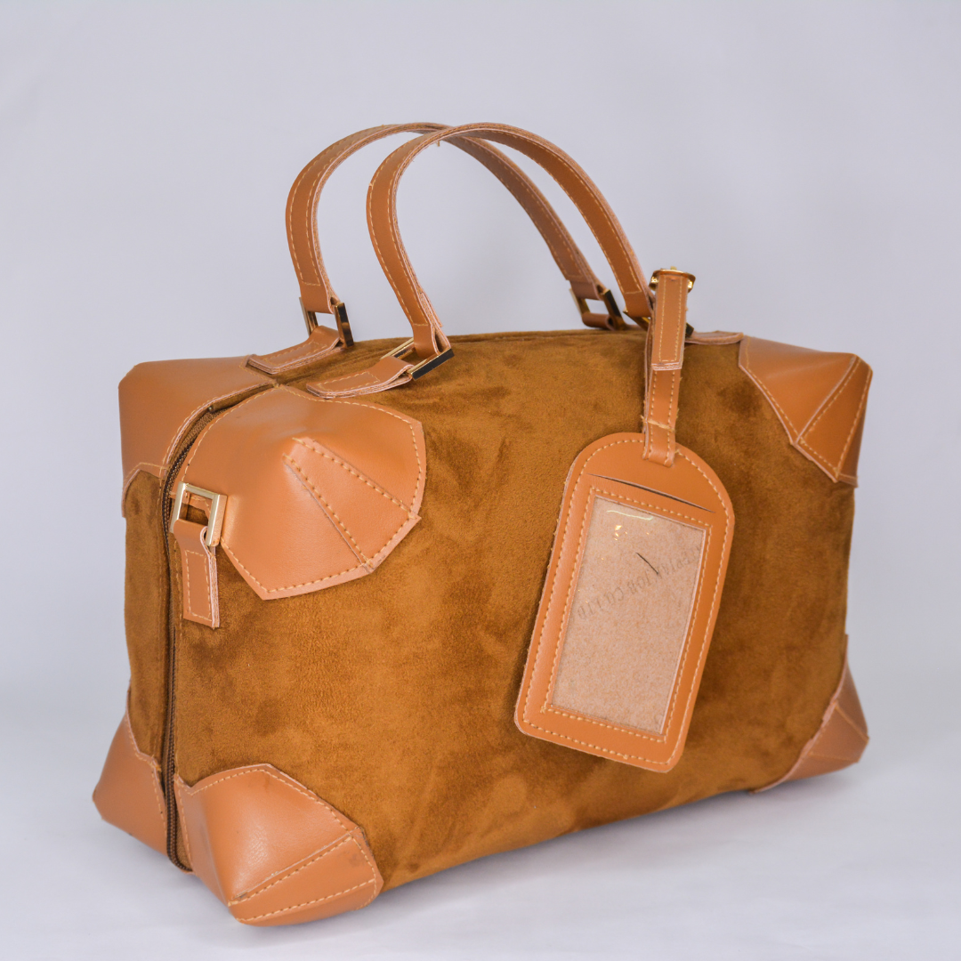 Tan Swede Boxy Bag