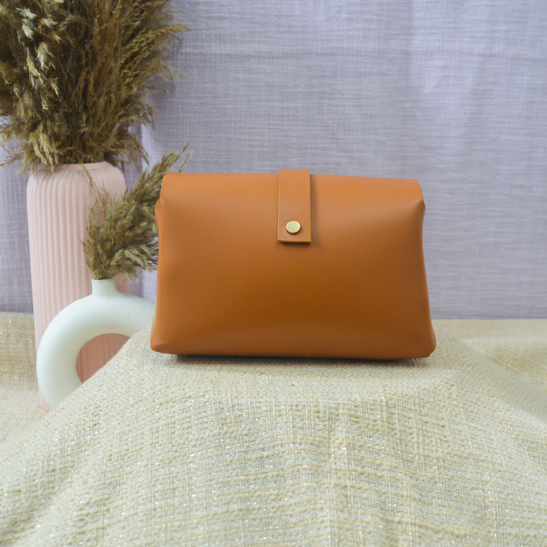 Tan Eva Bag with Pink Bullet Belt.