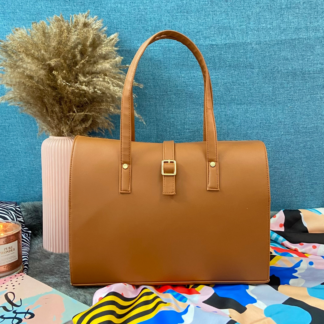 Tan Pink Bullet Leera 14inch Bag