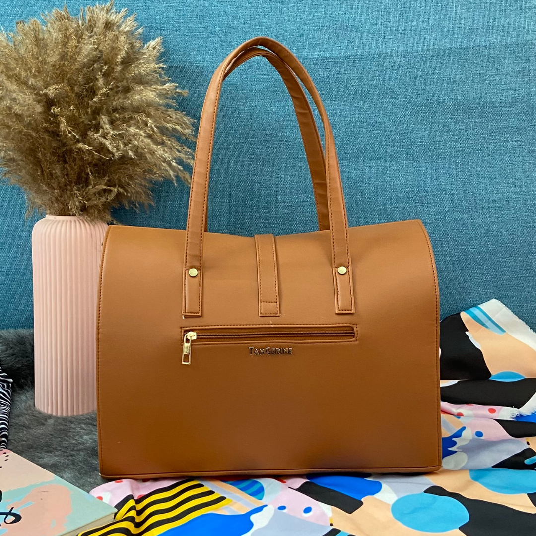 Tan Pink Bullet Leera 16inch Bag