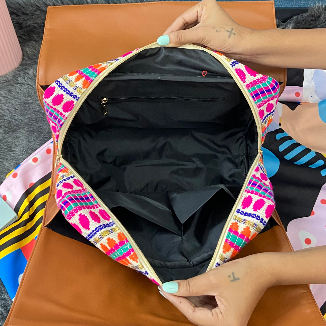 Tan Pink Bullet Leera 16inch Bag