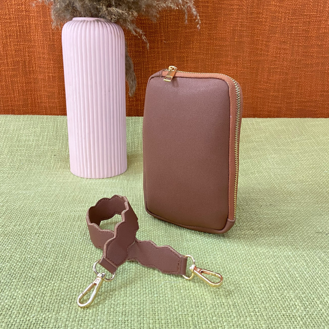 Tan Pouch + Tan Vibrant Pochette Belt