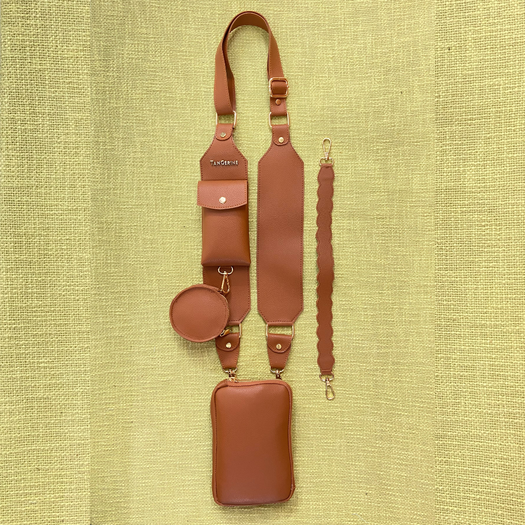 Tan Pouch + Tan Plain Pochette Belt