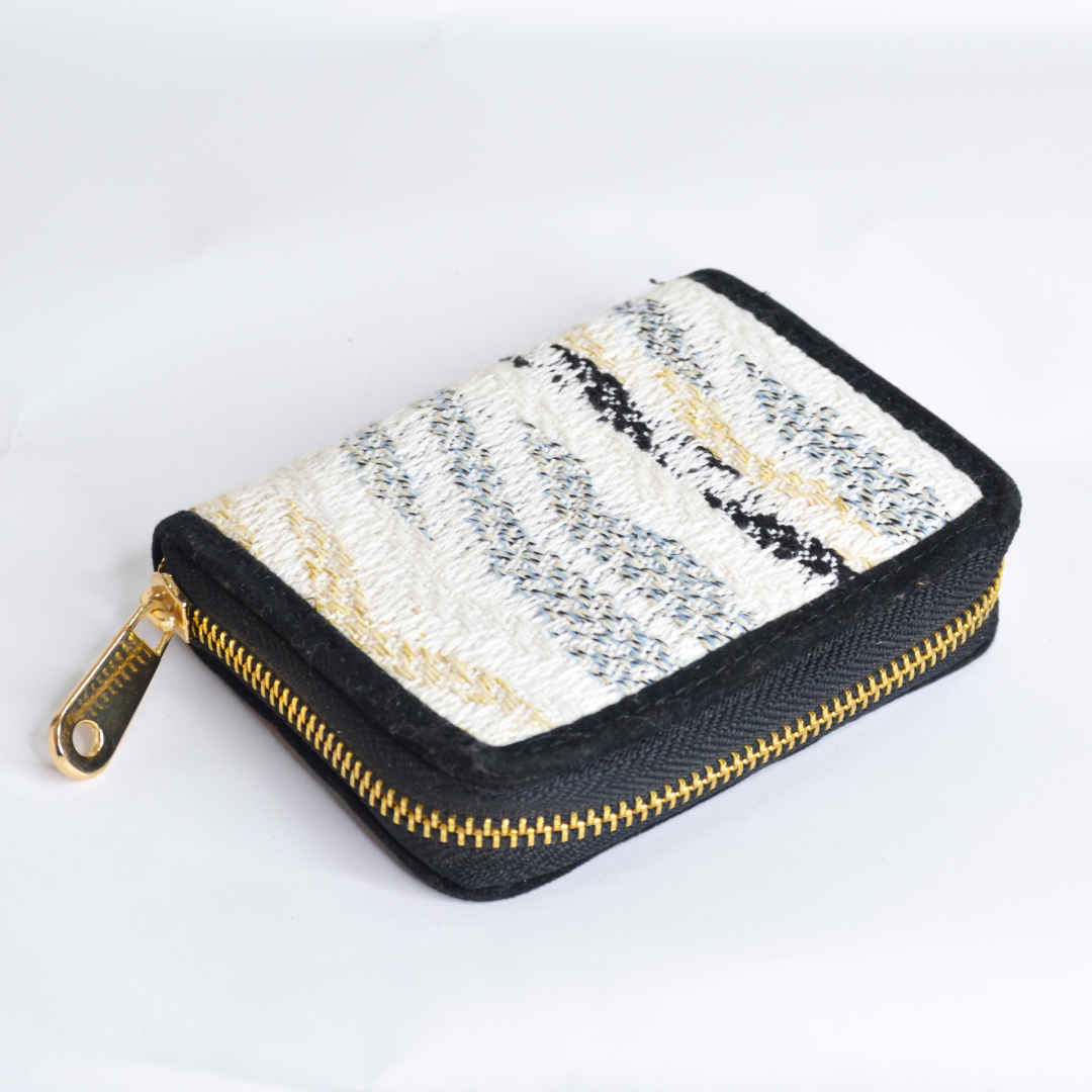 White Tribal Mini Wallet