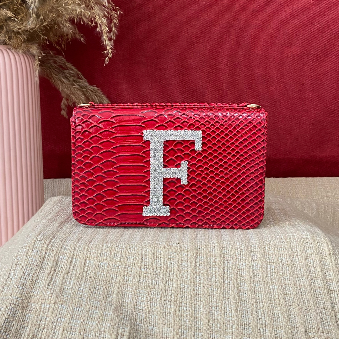 Wine Red Croc Embossed Box Style Waist Bag Phone Size