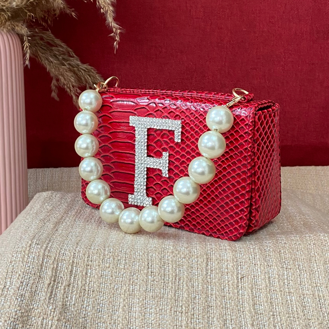 Wine Red Croc Embossed Box Style Waist Bag Phone Size