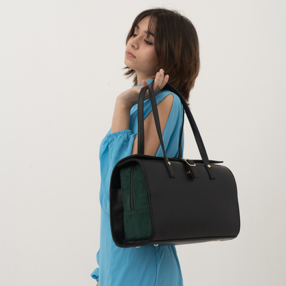 Black with Green Swede Leera 14inch Bag