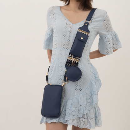 Blue Pouch + Blue Bullet Pochette Belt