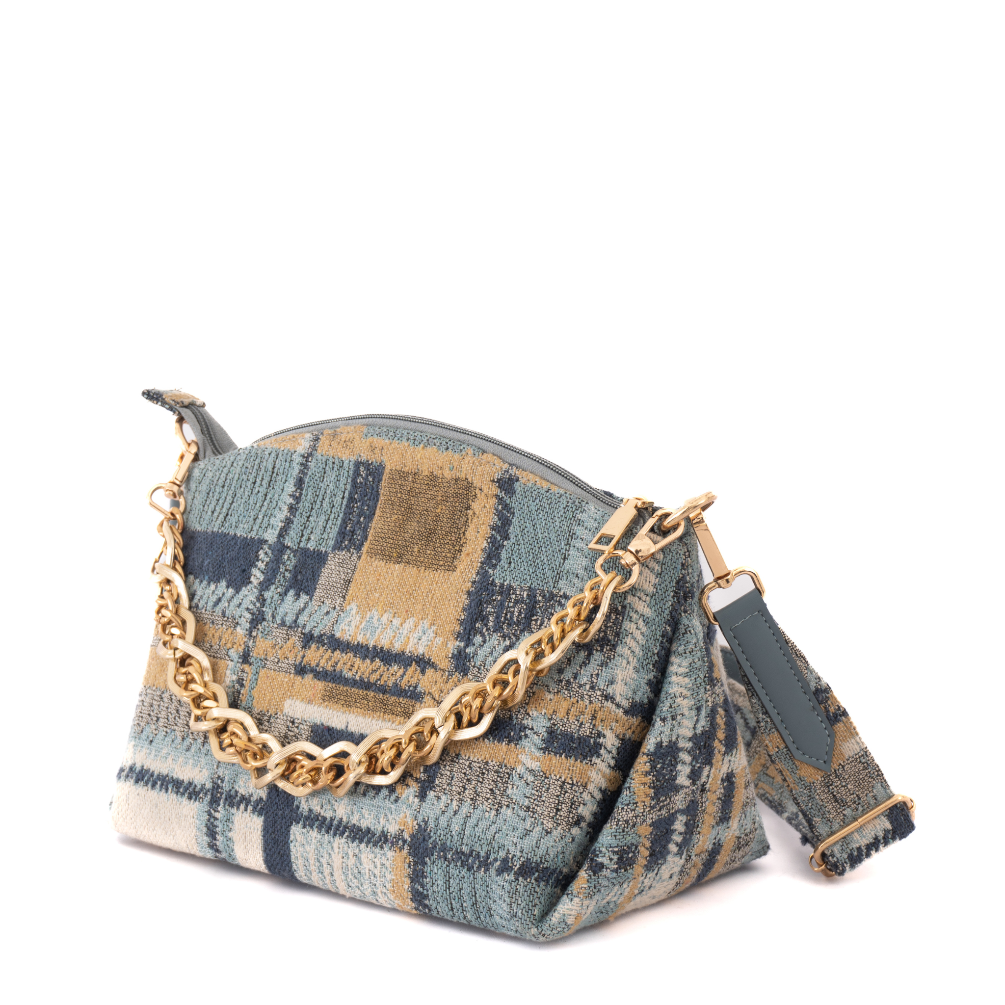 New Boho Sling - In Plaid Denim