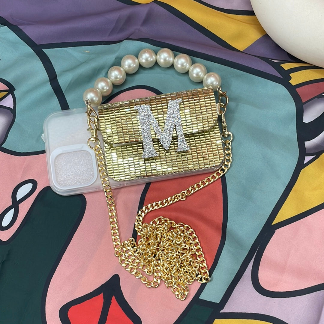 Gold Mirror Phone Sling