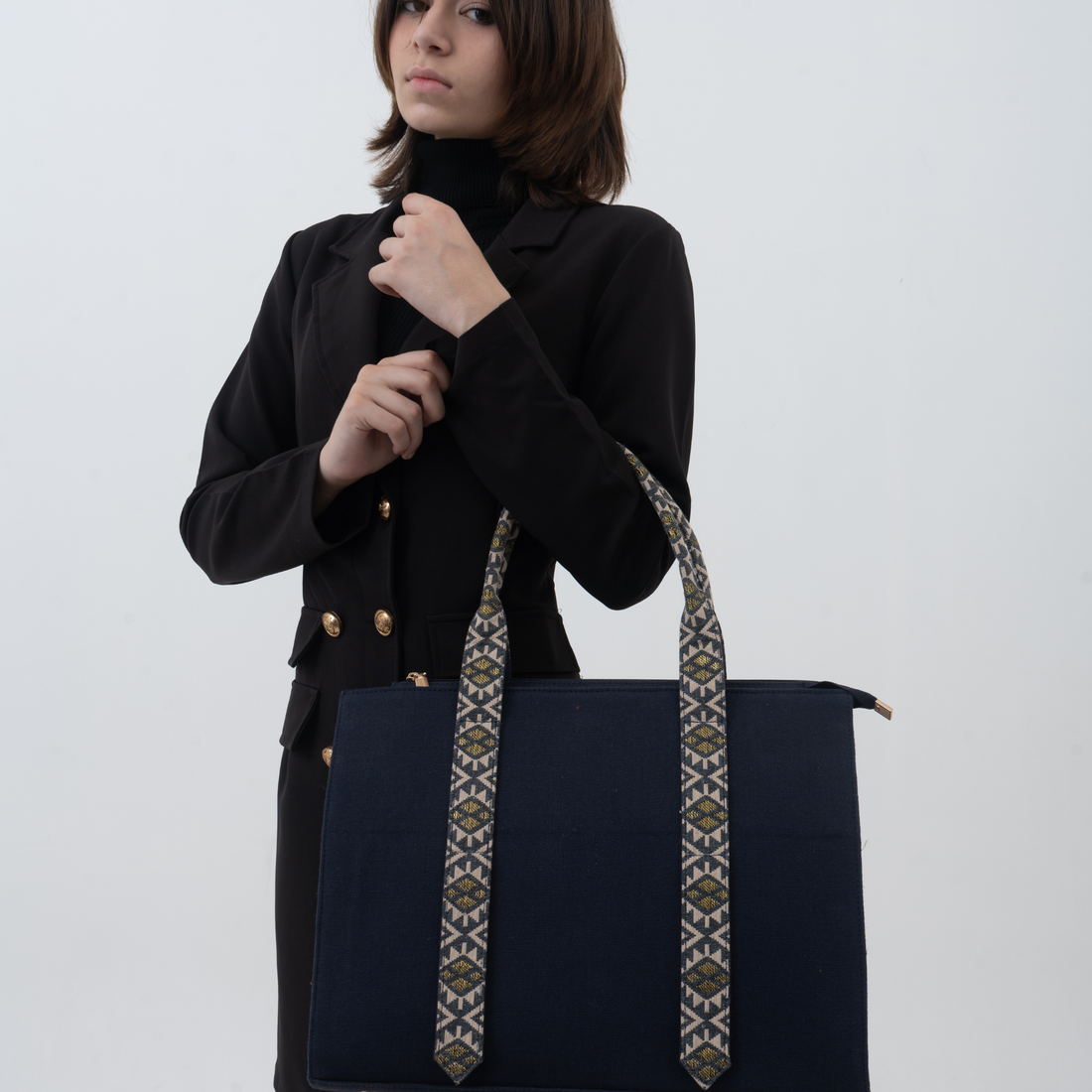 New Emmy Tote Bag 14Inch - In Black Diamond