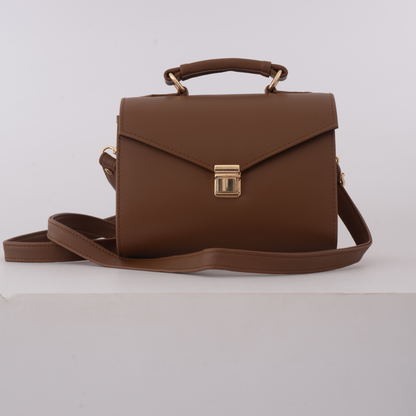 Pretty Little Box - Sling In Brown With Black T-Shape Design