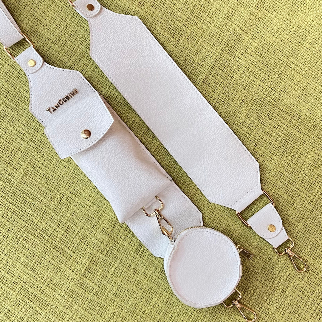 White Eva + White Plain Pochette Belt with Phone Case