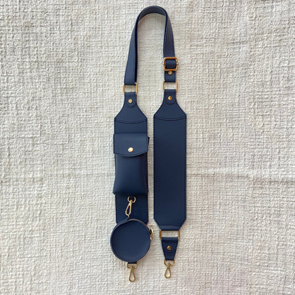 Blue Eva + Blue Plain Pochette Belt with Phone Case