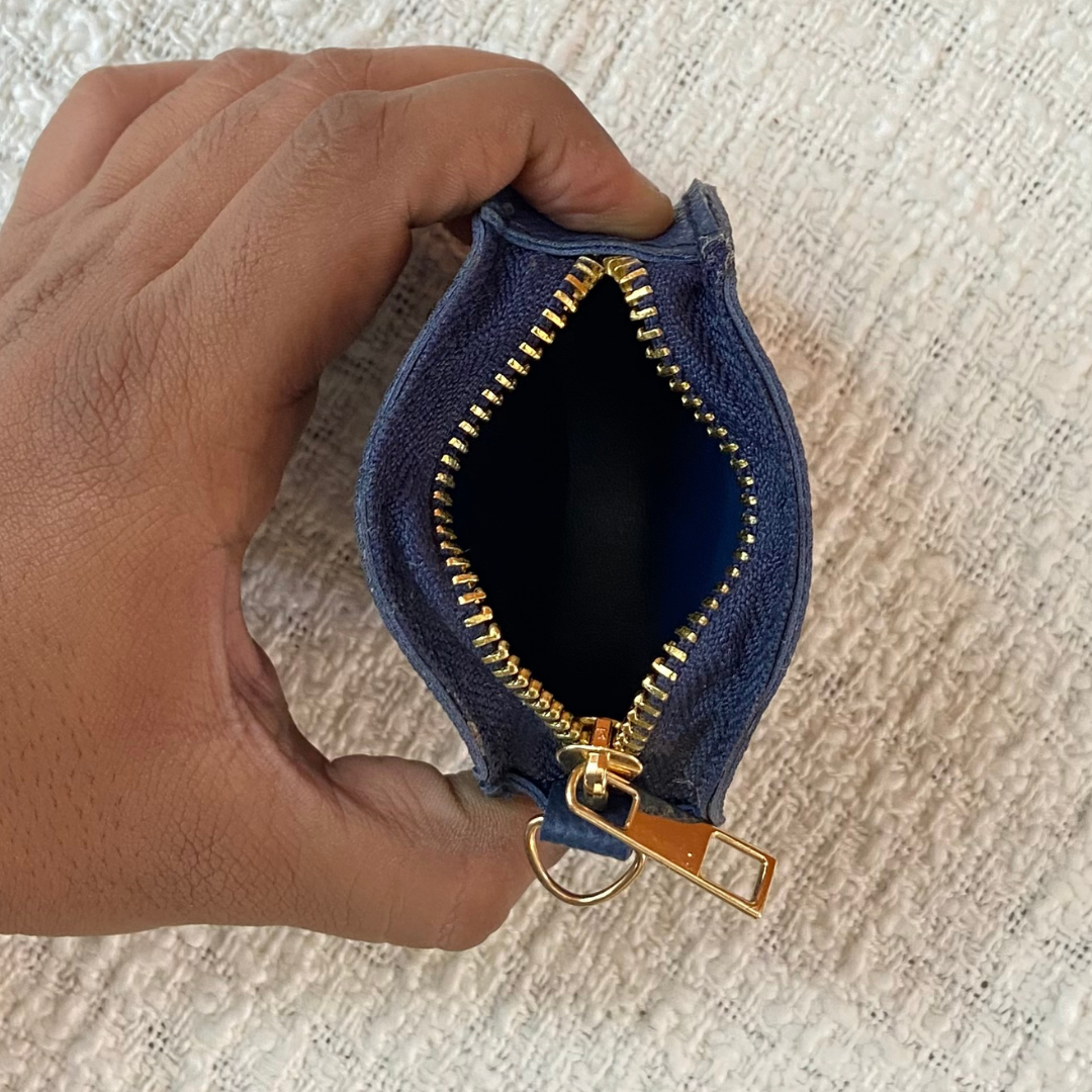 Blue Eva + Blue Light Black Diamond Cloth on Pocket Pochette Belt with Phone Case