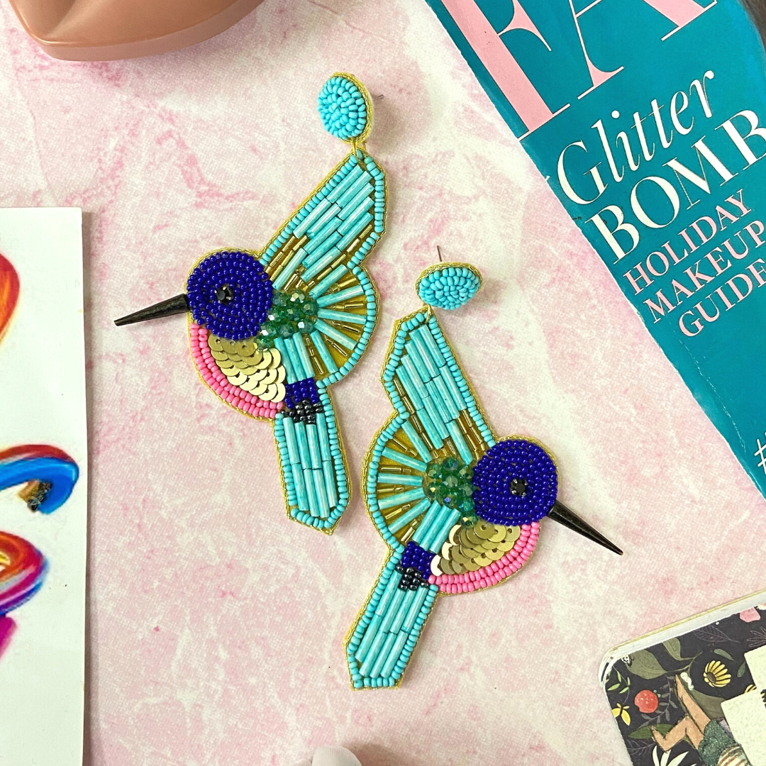 Birdy in Blue Earrings