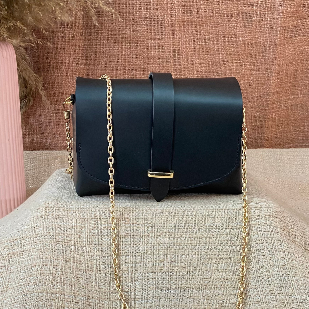 Black Eva Bag with Charcoal Grey Belt + Big Wallet