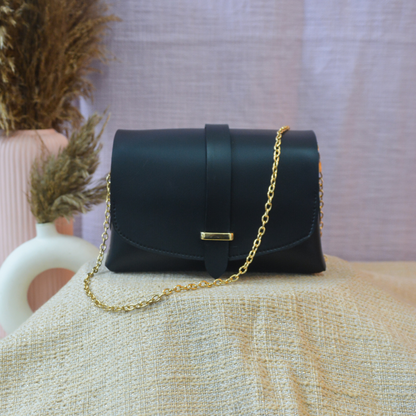 Black Eva Bag with Black Multi-color Belt.