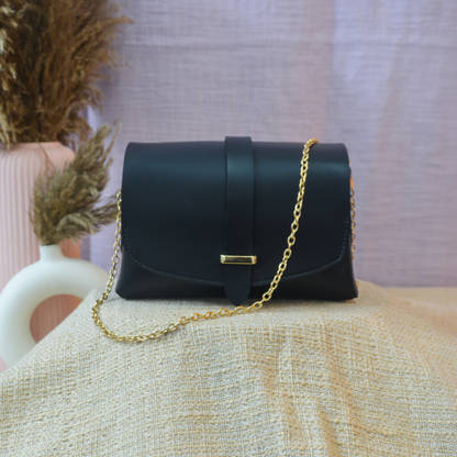 Black Eva Bag with Black Diamond Belt + Big Wallet