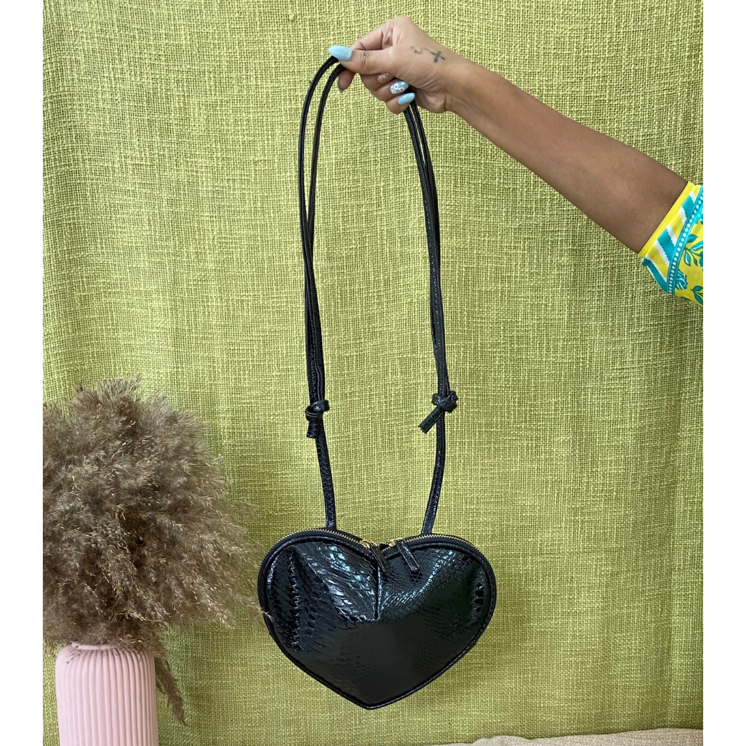 Heart shaped sling bag sale