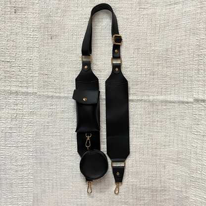 Black Eva with Black Plain Pochette Belt