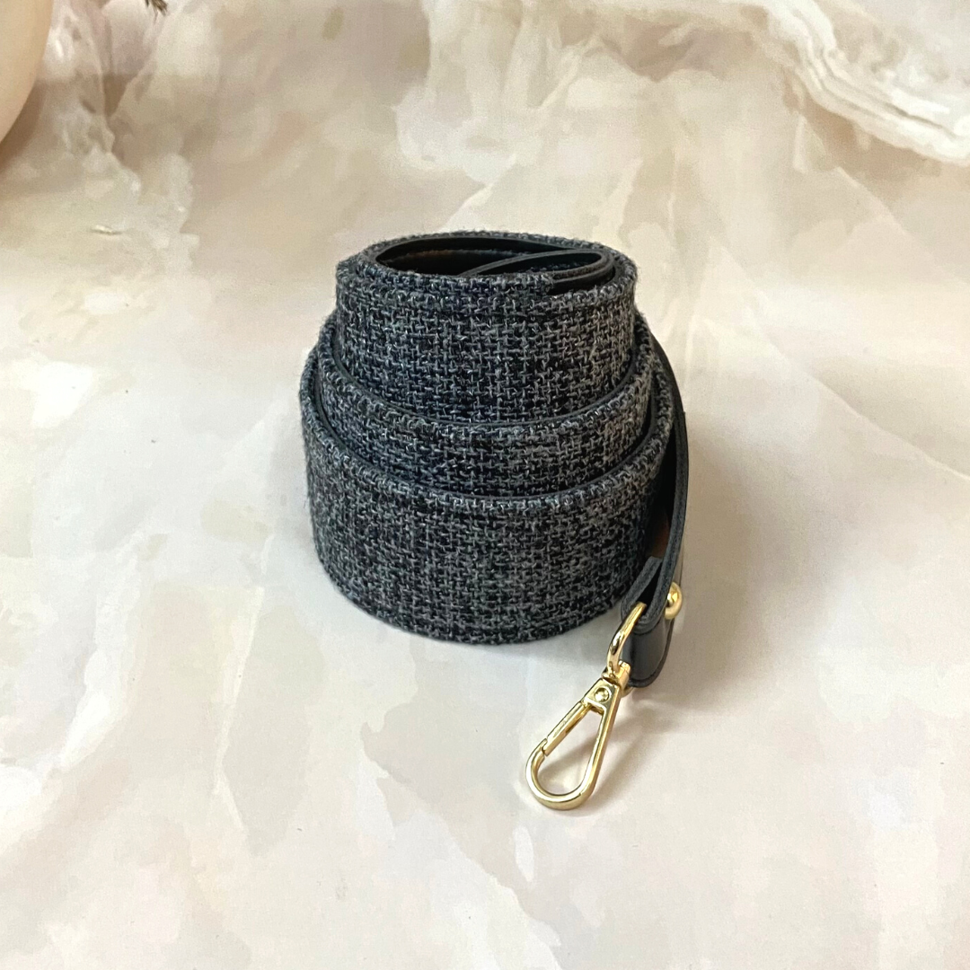 Black with Charcoal Grey Shoulder Strap