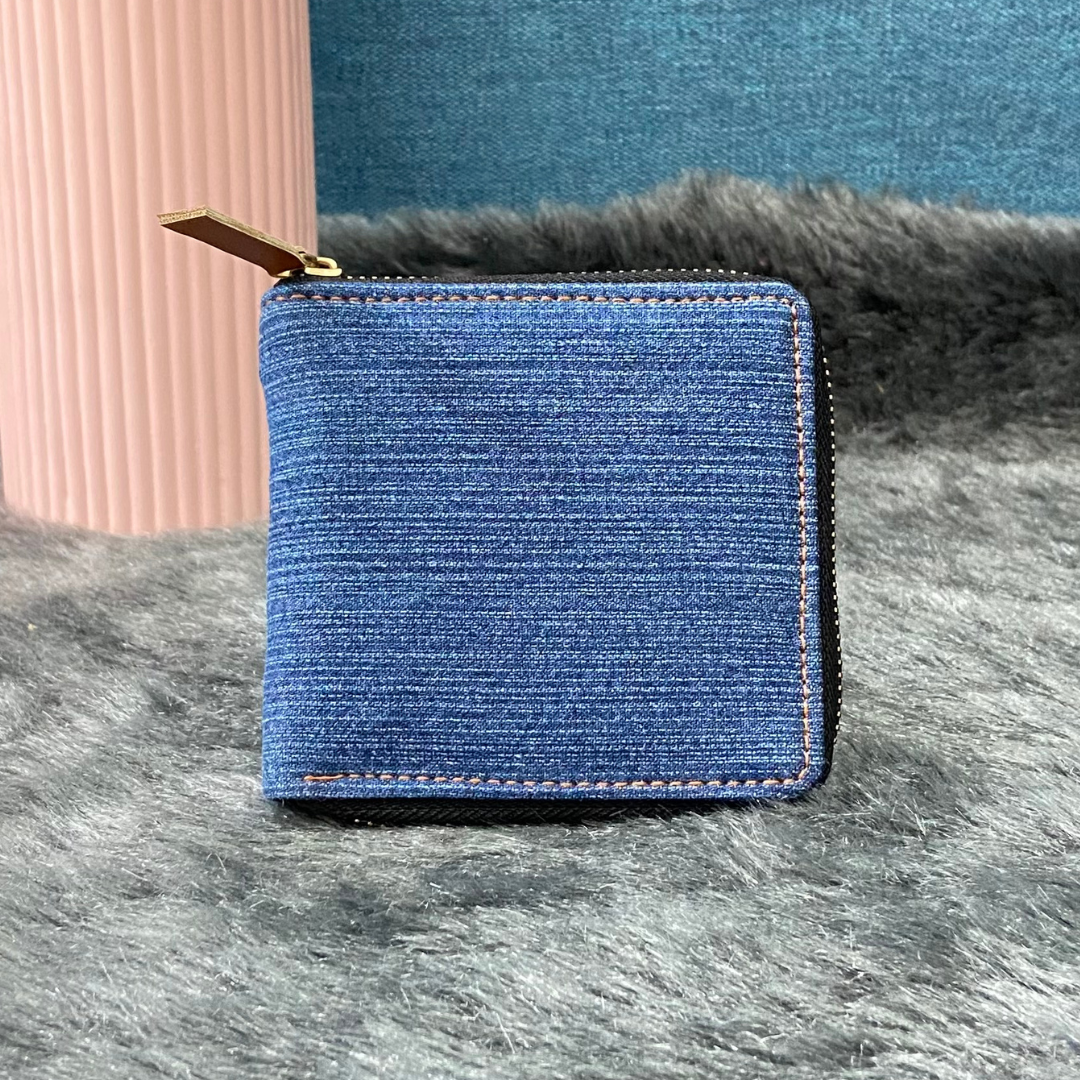Blue Denim Mini Wallet