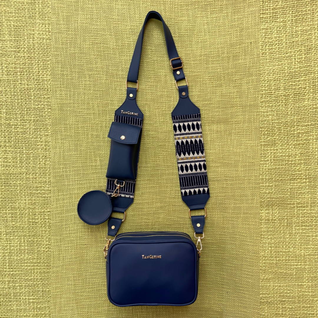 Blue Dual Compartment + Blue Bullet Pochette Belt