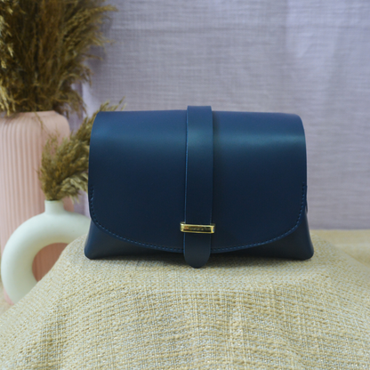 Dark Blue Eva Bag with Blue Vibrant Belt.