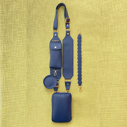 Blue Pouch + Blue Plain Pochette Belt
