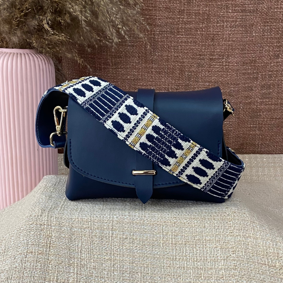 Dark Blue Eva Bag with Blue Bullet Belt.