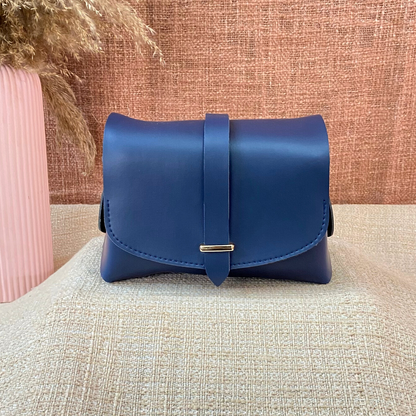 Dark Blue Eva Bag with Midnight Blueberry Belt + Big Wallet