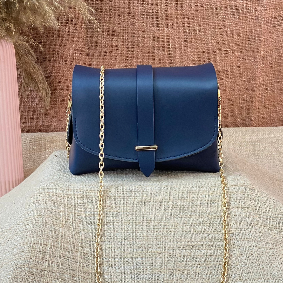 Dark Blue Eva Bag with Midnight Blueberry Belt + Big Wallet