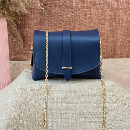 Dark Blue Eva Bag with Midnight Blueberry Belt + Mini Wallet