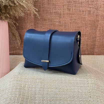 Blue Eva + Blue Purple Pop Cloth on Pocket Pochette Belt