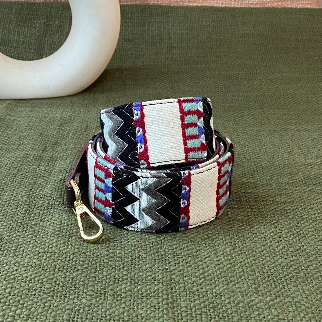 Dark Brown Tribal Shoulder Strap