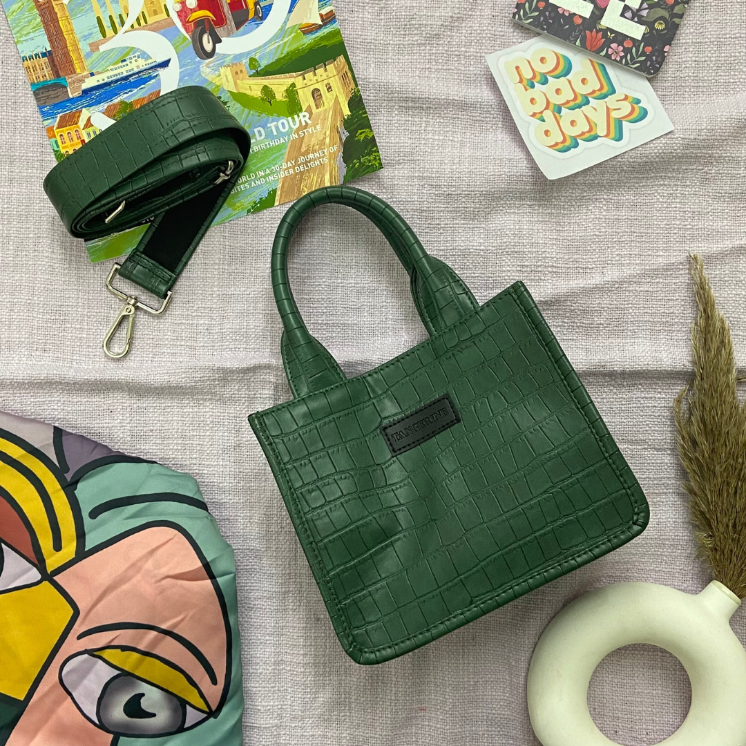 Emmy Green Croc Mini Bag