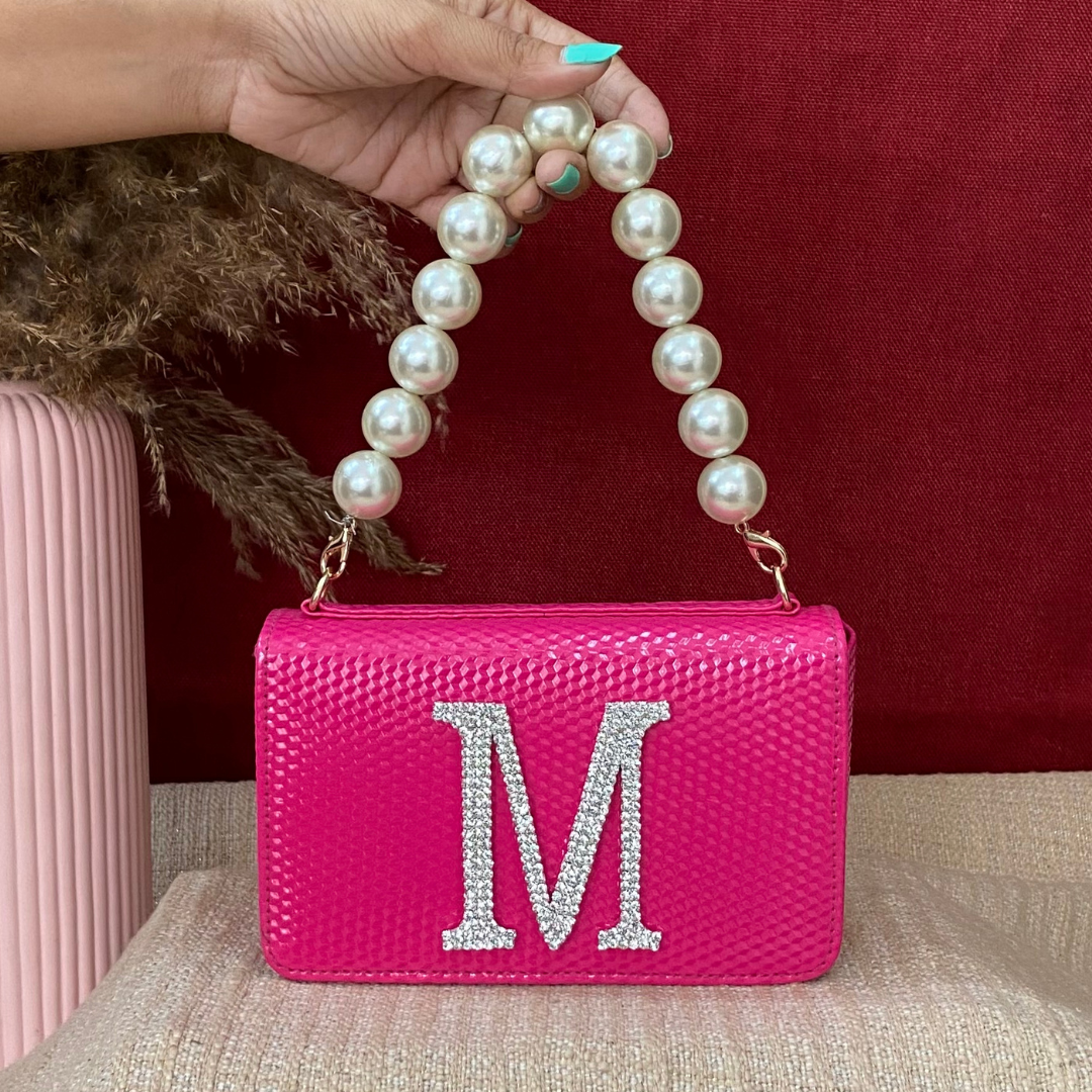 Hot Pink Textured Box Style Waist Bag Phone Size