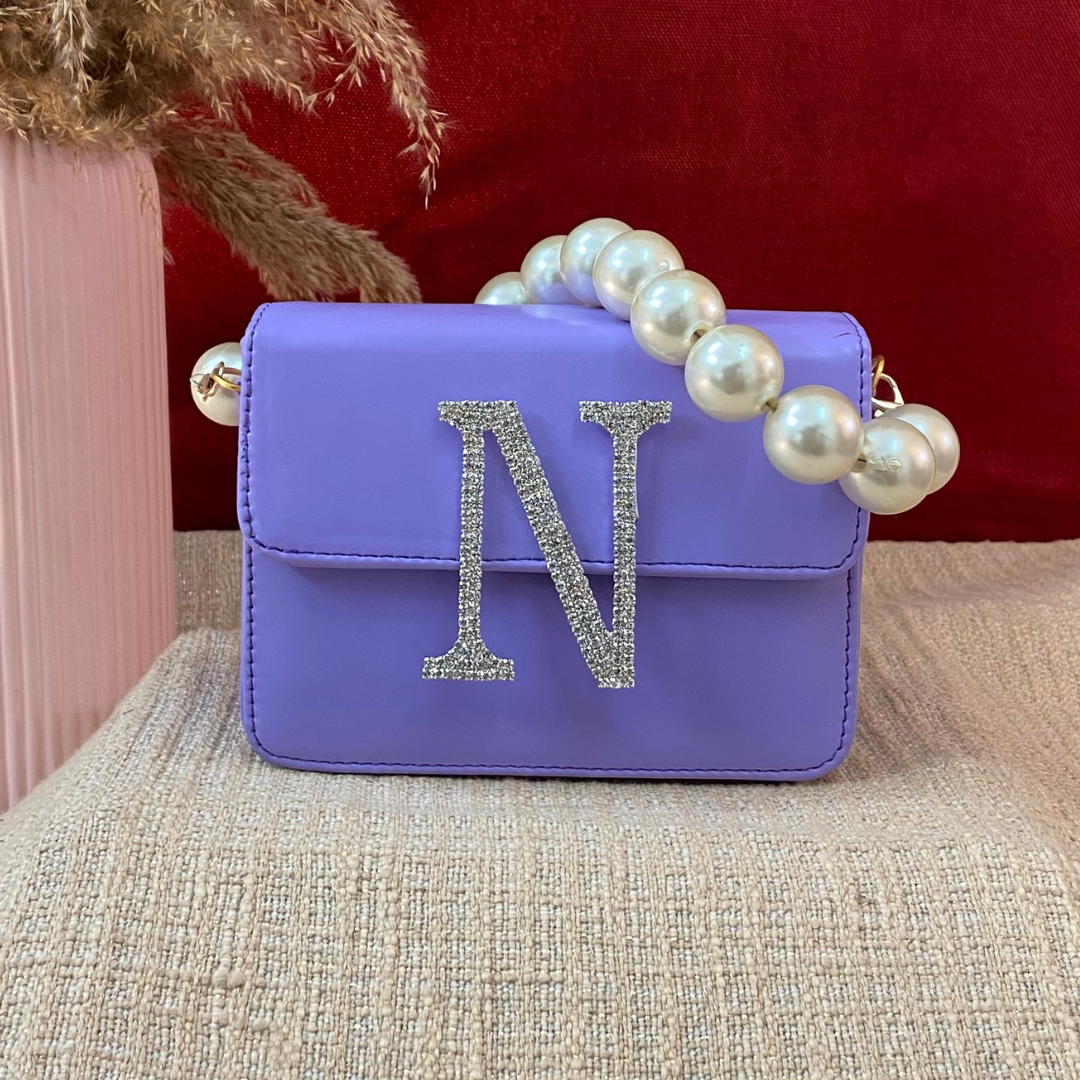 Lavender Non-Textured Phone Size Monogram Bag (New Style)