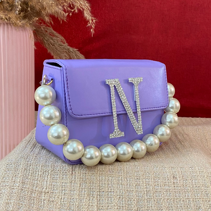 Lavender Non-Textured Phone Size Monogram Bag (New Style)