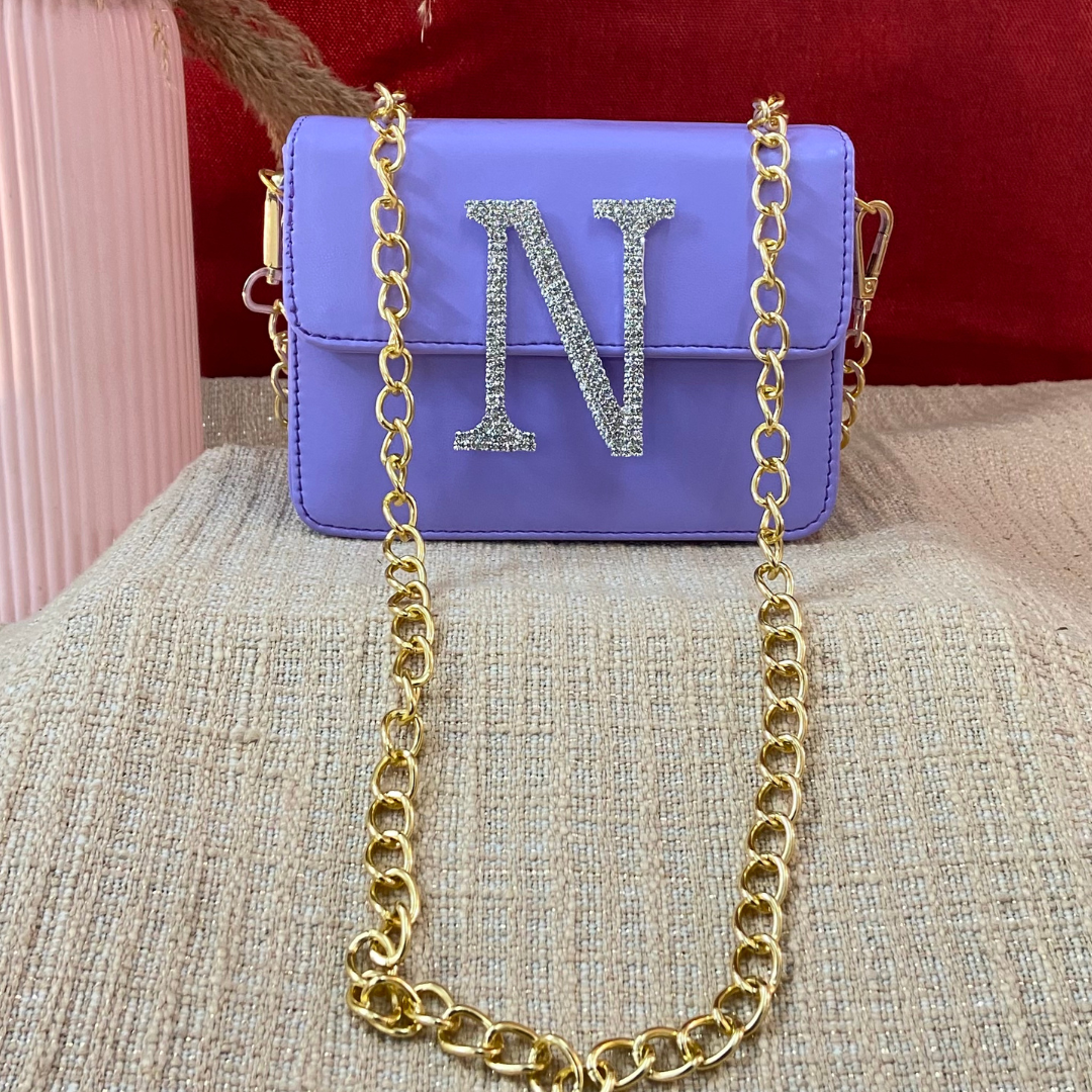 Lavender Non-Textured Phone Size Monogram Bag (New Style)