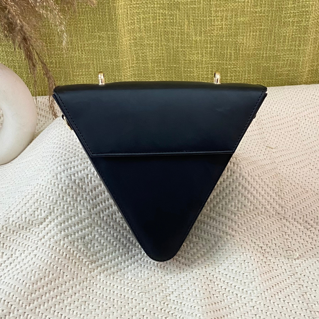 Matte Black Triangular Bag