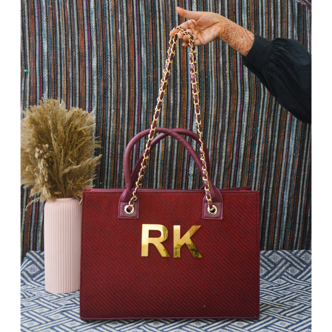 Mulberry Chain Tote Metal (2 Initials)